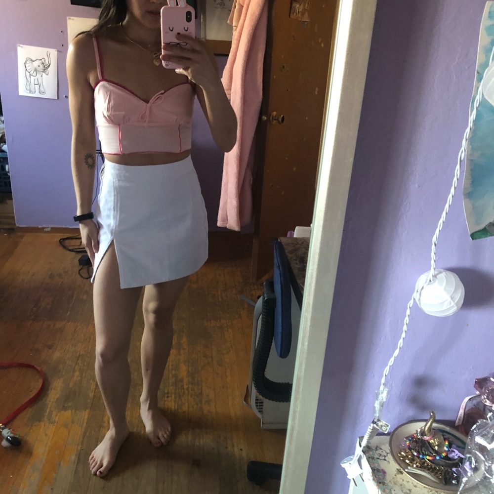 White Mini skirt